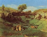 Gustave Courbet Les Demoiselles de Village oil painting reproduction